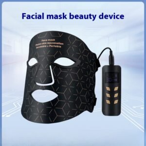 red light beauty mask with neck beauty instrument skin rejuvenation color light silicone led spectrum large row light mask