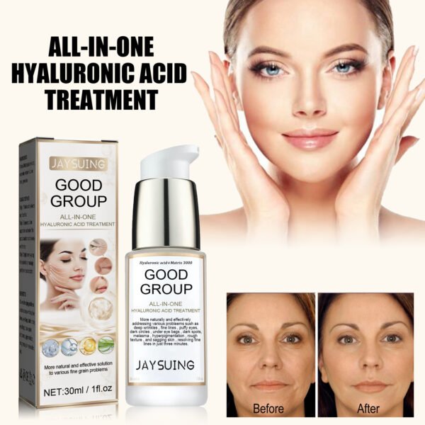 jaysuing hyaluronic acid serum lightens eye bags, dark circles, anti wrinkles, firms and brightens the skin