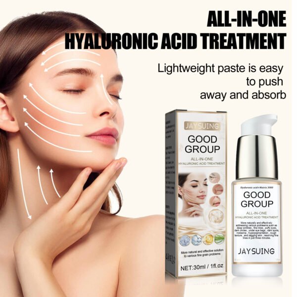 jaysuing hyaluronic acid serum lightens eye bags, dark circles, anti wrinkles, firms and brightens the skin