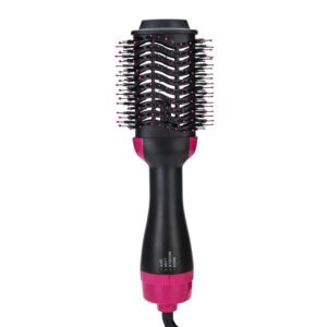 ski hair dryer brush set, ionic technology 3 in 1 red & black combo – hair dryer, straightener & curling iron for all hair types