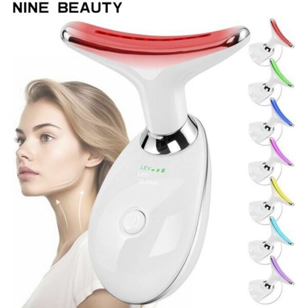 cross border neck beauty instrument, massage neck wrinkle instrument, 7 color introduction instrument, vibration beauty instrument, v face instrument, special small dolphin beauty neck instrument