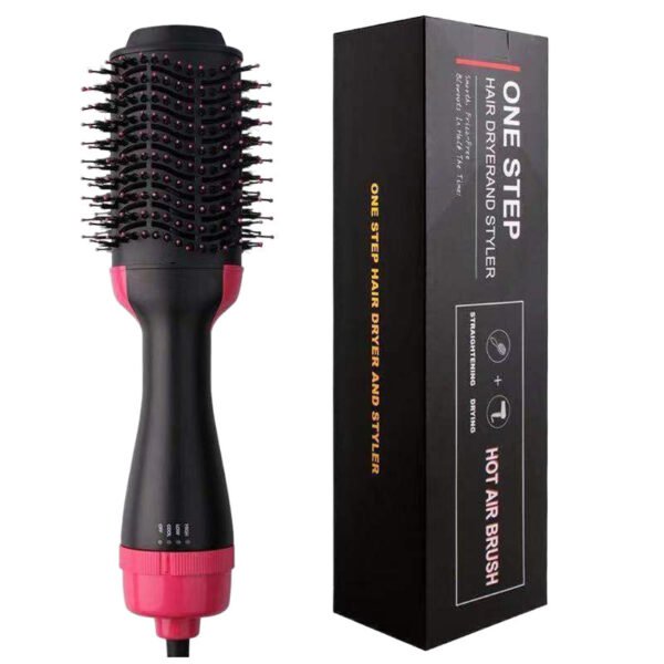 ski hair dryer brush set, ionic technology 3 in 1 red & black combo – hair dryer, straightener & curling iron for all hair types