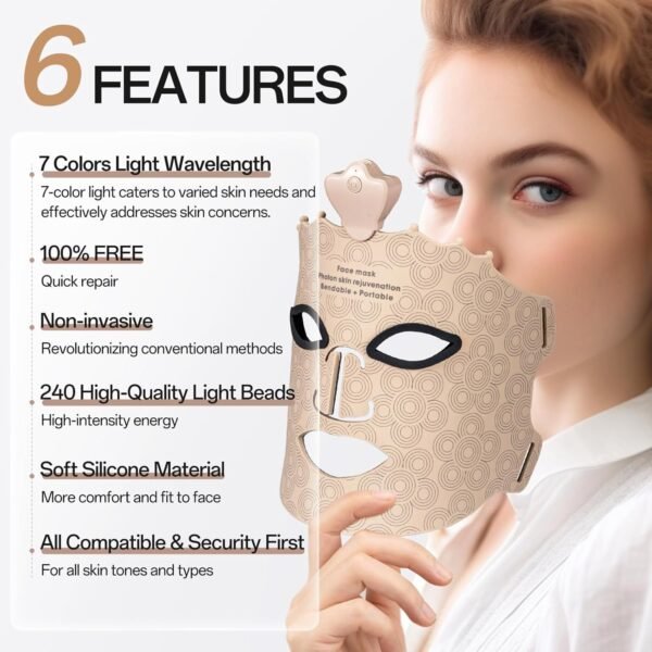 fda red and blue light silicone mask photon mask facial rejuvenation device large spectrometer led beauty spot removal